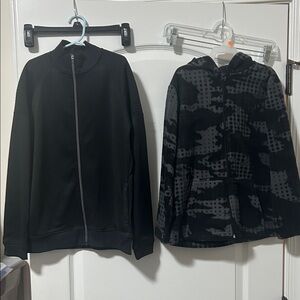 Athletech Black and Gray Kids Jackets